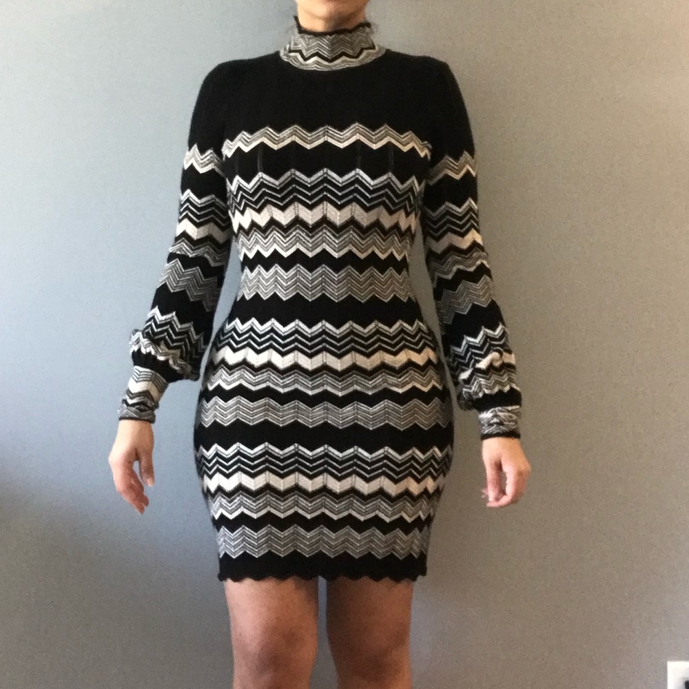 Moda knit open back Dress